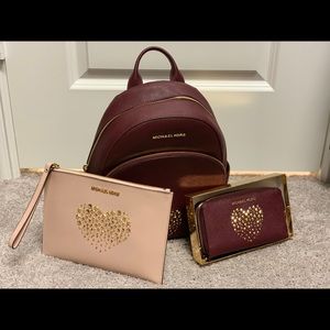 Backpack wallet and wristlet